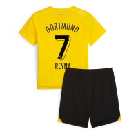 Borussia Dortmund Giovanni Reyna #7 Domáci Detský futbalový dres 2023-24 Krátky Rukáv (+ trenírky)